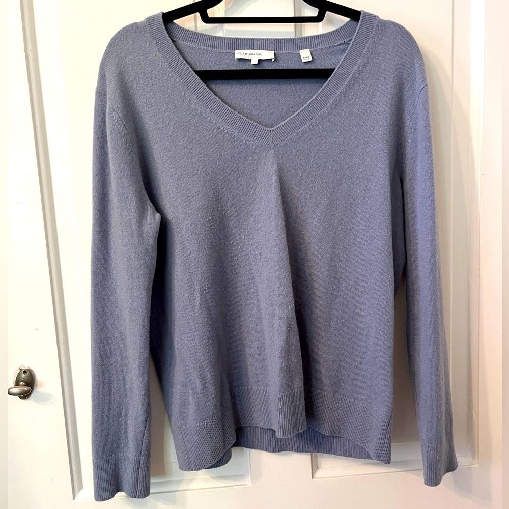 Vince Cashmere Lavender V-Neck Sweater